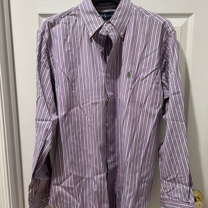 Ralph Lauren Purple Striped Button Down Shirt